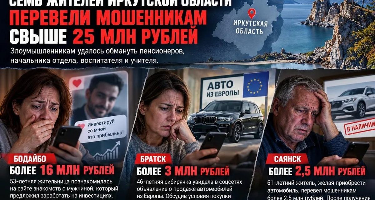 Жительница Бодайбо два месяца переводила «инвестору» 16 млн рублей, пока ухажёр не исчез