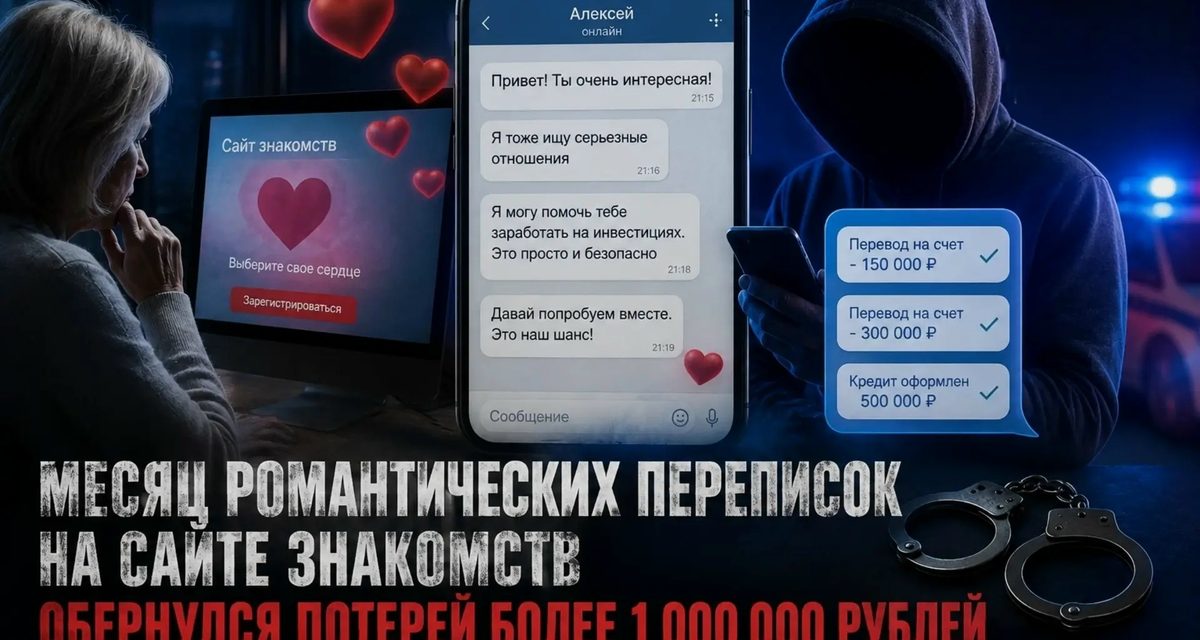 Жительница Чунского района потеряла более миллиона рублей из-за мошенника с сайта знакомств