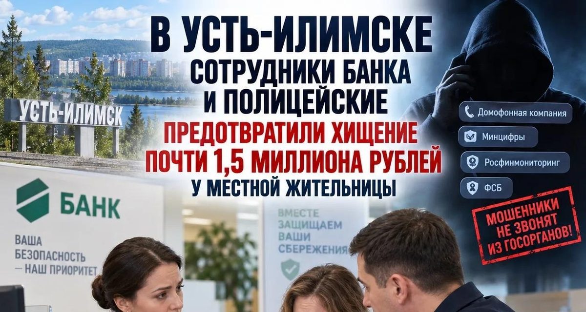 Звонок «домофонщика» едва не стоил жительнице Усть-Илимска почти 1,5 миллиона рублей