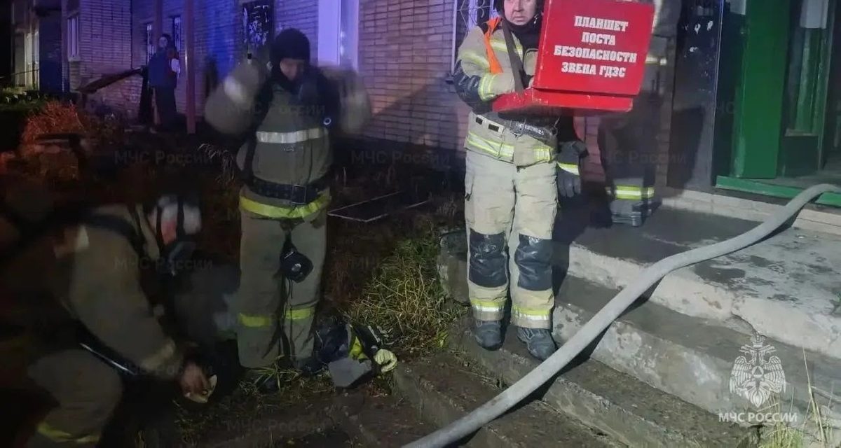 Пожарные Усть-Кута вывели из задымлённого дома десять человек и спасли годовалую девочку